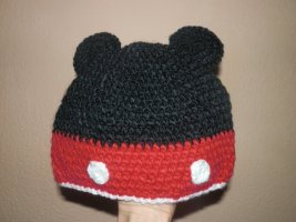 Detská čiapočka a la Mickey Mouse pre dievčatko 1-2 roky