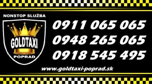 Goldtaxi Poprad - taxi pre celé mesto