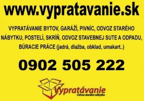 Vypratávanie bytov, búracie práce - BA