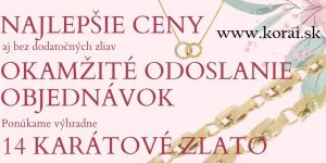 Najlepšie zľavy na zlaté šperky zo 14k zlata Korai