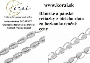 Krásne retiazky z bieleho zlata Korai