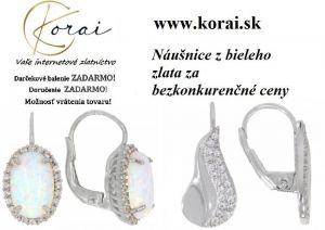 Krásne náušnice z bieleho zlata Korai